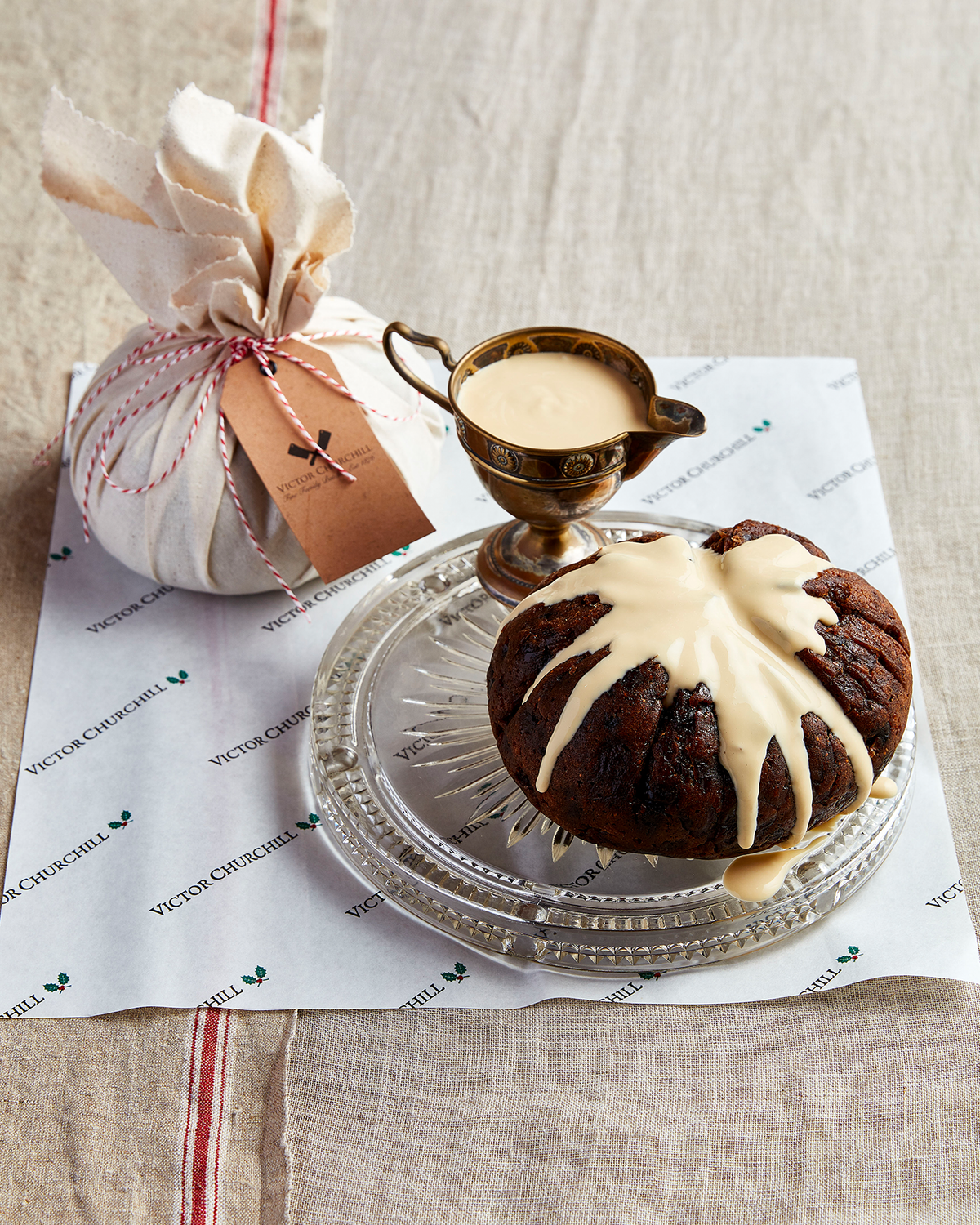 Christmas Pudding with Brandy Sauce