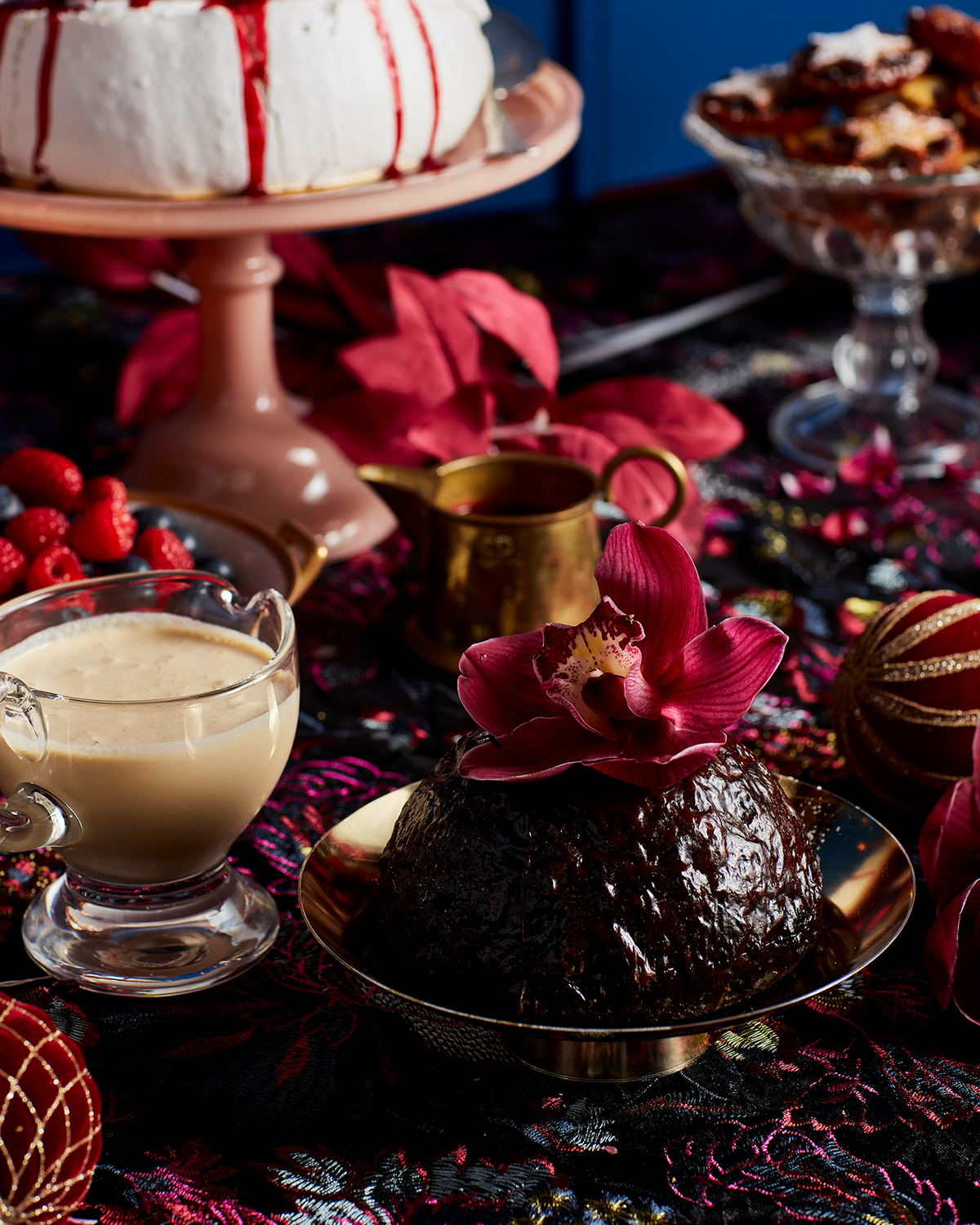 Christmas Pudding with Brandy Sauce
